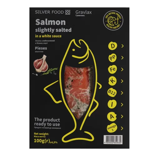 Лосось в білому соусі Silver Food сл/с к/у 100г