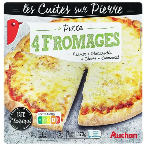 Піца Ашан Чотири сира заморожена 370г