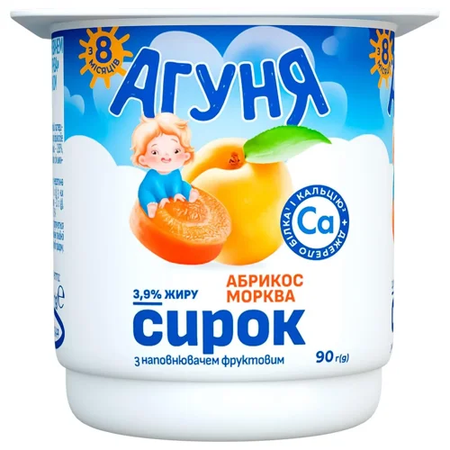 Сирок Агуня Абрикос-морква 3,9% 90г