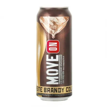 Напій 0,5л Своя лінія MOVE ON Смак Бренді Кола слабоалкогольний сильногазований
