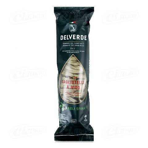 Вироби макаронні Delverde Тальятеле зі шпинатом, 250г