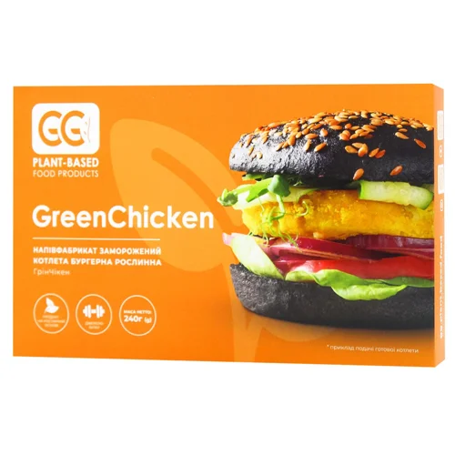 Котлета Green Go GreenChicken рослинна куряча бургерна заморожена 240г