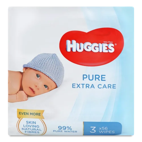 Серветки вологі Huggies Baby Wipes Pure Gold Triplo