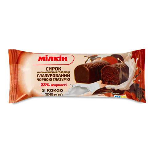 Сирок Молоковмісний 23% з Глазур'ю Какао, Солодкий, В/ґ, 36г