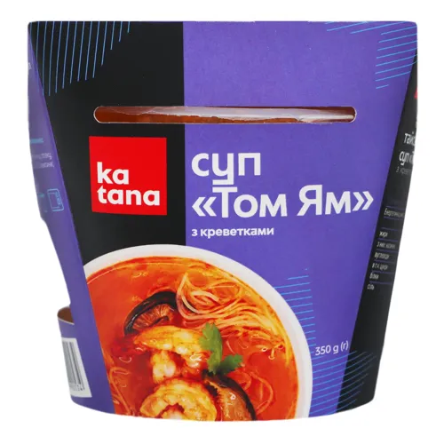 Суп тайський з креветками Том ям Katana охол к/у 350г