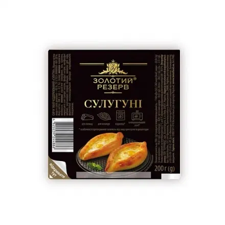 Сир м'який 200г Золотий резерв чеддеризований Сулугуні 45% картонна упаковка