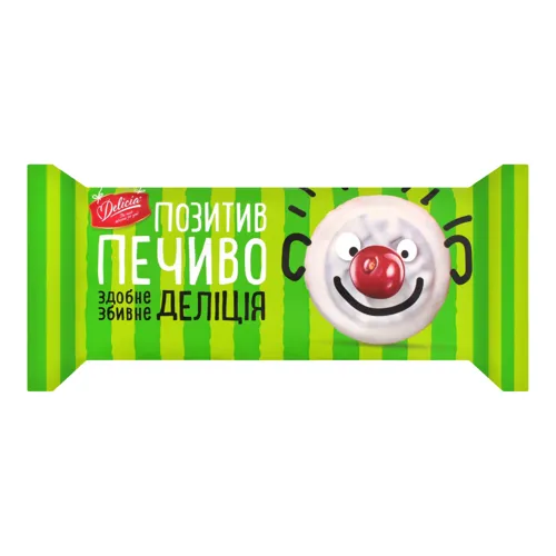Печиво здобне збивне у молочній глазурі зі смаком вишні Delicia м/у 135г