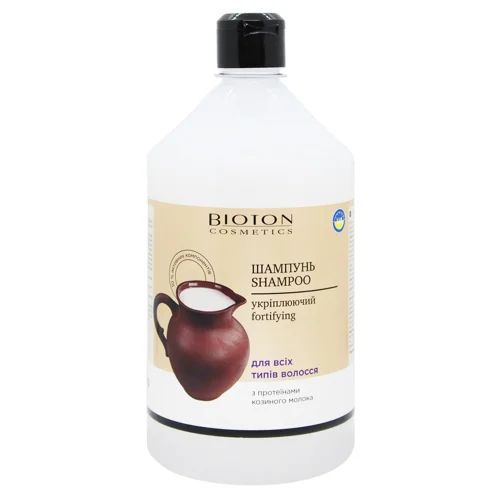 Шампунь Bioton Cosmetics Укріплюючий з протеїнами козиного молока 1л