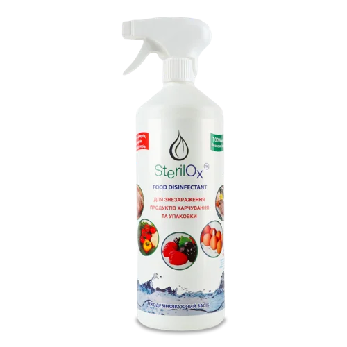 Дезінфікуючий Засіб Food Disinfectant Sterilox 1л для Обробки Продуктів та Упаковки