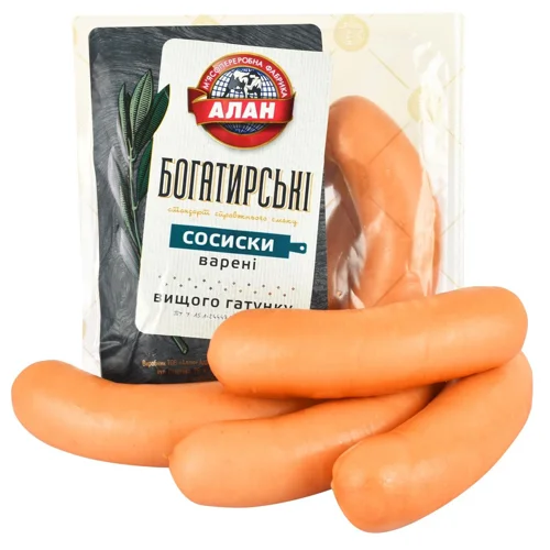 Сосиски Алан Богатирські вищий ґатунок ~500г