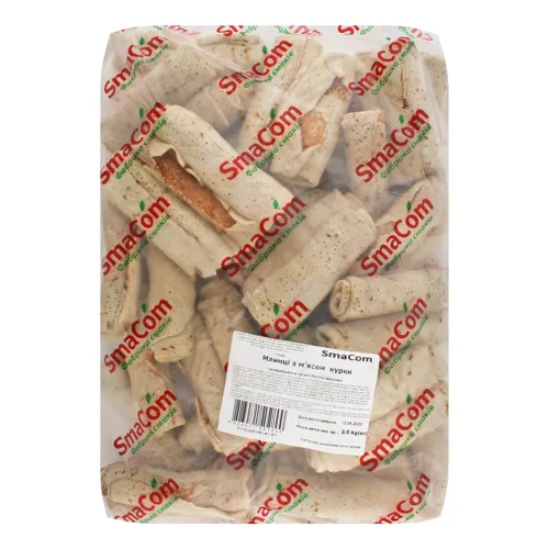 Млинці з м'ясом курки SmaCom м/у 2.5кг