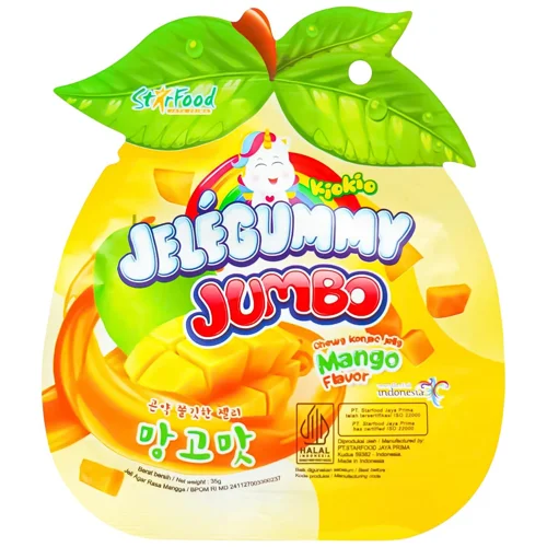 Цукерки Kiokio Jelegummy Jumbo Mango желейні 35г