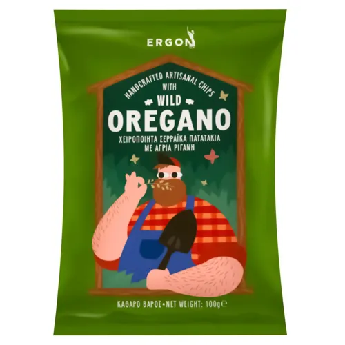 Чіпси Ergon картопляні з орегано 100г