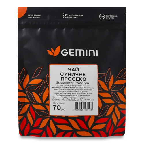 Чай Суничне Просеко Gemini, В/ґ, 70г