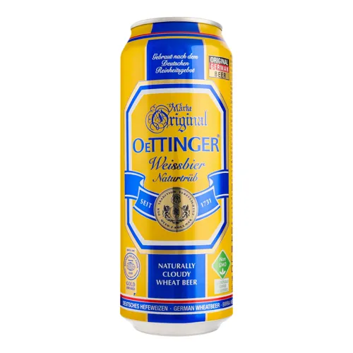 Пиво Oettinger Weissbier світле нефільтроване 4,9% 0,5л