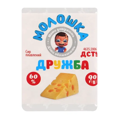 Сир плавлений 60% Дружба Молошка м/у 90г