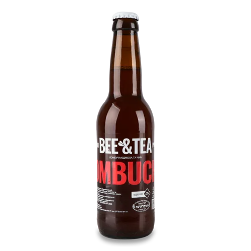 Напій Безалкогольний Слабогазований Shu Puer Kombucha Bee&Tea, с/пл 0.33л