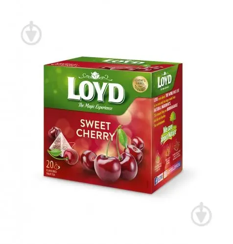 Чай фруктовий пакетований зі смаком вишні SWEET CHERRY, 40г*20, ТМ LOYD