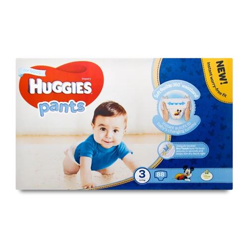 Трусики-подгузники Huggies Pants Box 3, для хлопчиків 6-11 кг, 88 шт, в/ґ