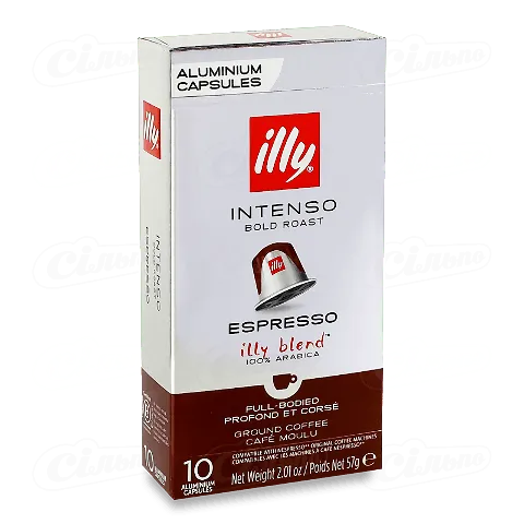 Кава мелена Illy Intenso Espresso в капсулах 10 шт., 57г