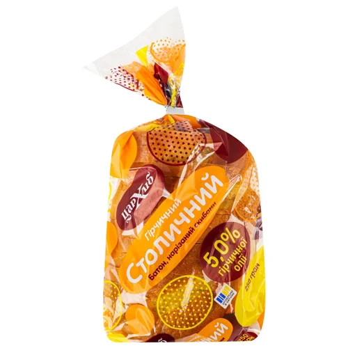 Батон Цар хліб Гірчичний столичний половинка в нарізці 250г