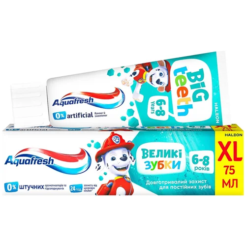 Зубна паста Aquafresh Великі зубки 6-8 років 75мл