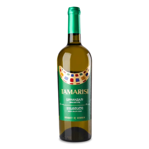 Вино Біле Сухе Цинандалі Tamarisi, в/ґ, 0.75л, 11-13%