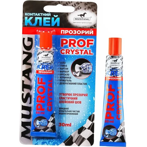 Клей Mustang Prof Crystal контактний прозорий 30мл