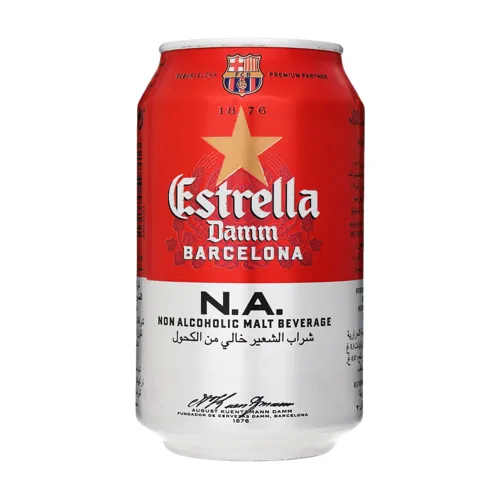 Пиво Estrella Damm Non Alcoholic 0% з/б 0,33л х24