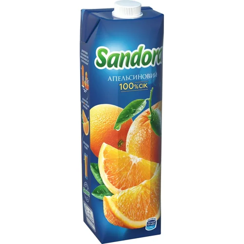 Сік апельсиновий неосвітлений Sandora т/п 0.95л