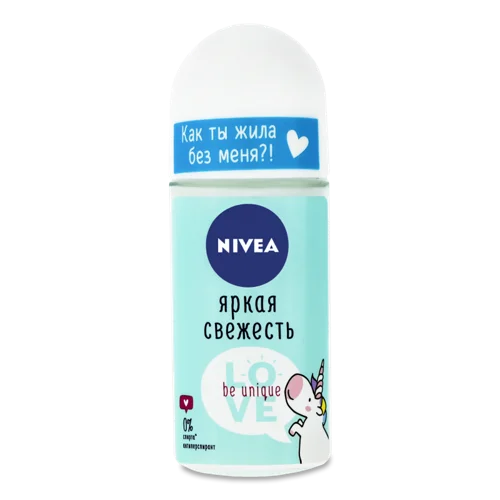 Антиперспірант Love Be Unique Яскрава Свіжість Nivea 50 мл