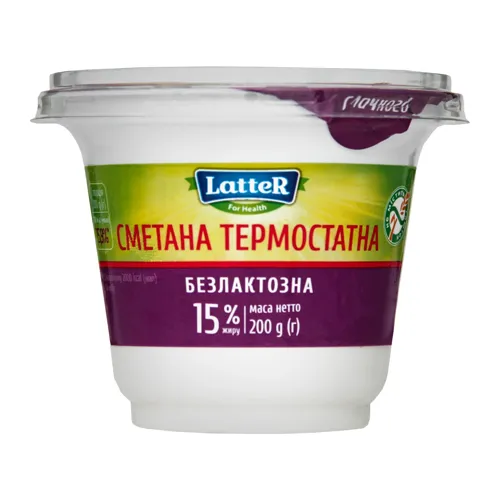 Сметана 15% безлактозна Latter ст 200г