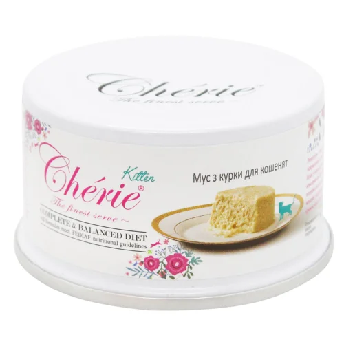 Корм вологий Cherie з куркою  для кошенят 80г