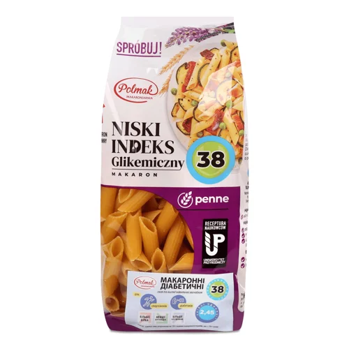 Вироби макаронні Polmak Пенне з низьким ГІ,250г