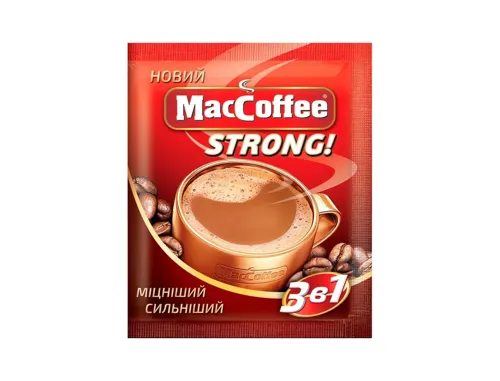 Напій кавовий «MacCoffee» 3в1 Strong розчинний 16г