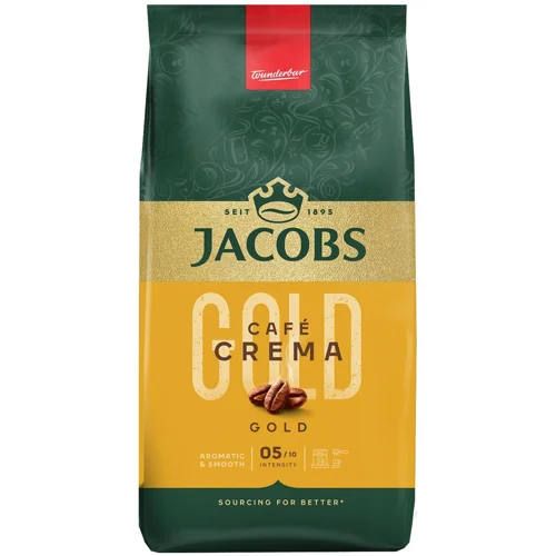 Кава натуральна жарена в зернах Crema Jacobs м/у 500г