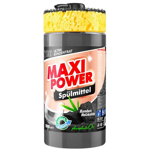 Засіб для миття посуду Maxi Power Чорне вугілля 1л
