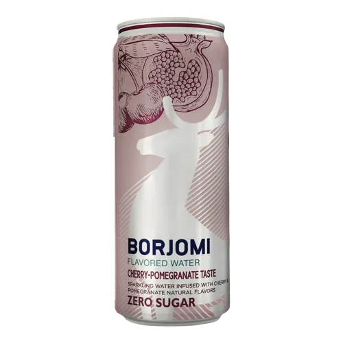 Напій безалкогольний сильногазований Cherry-pomegranate Flavored water Borjomi з/б 0.33л