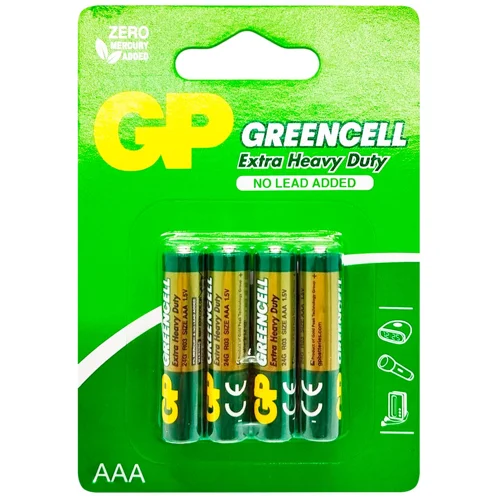 Батарейки GP Greencell 1,5V AAA 4шт