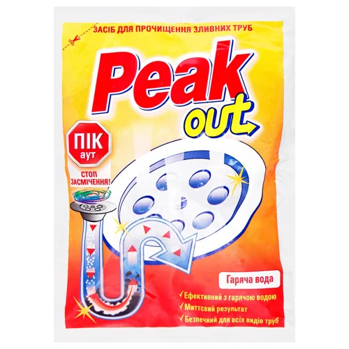Засіб для прочищення труб Peak Out для гарячої води 80г