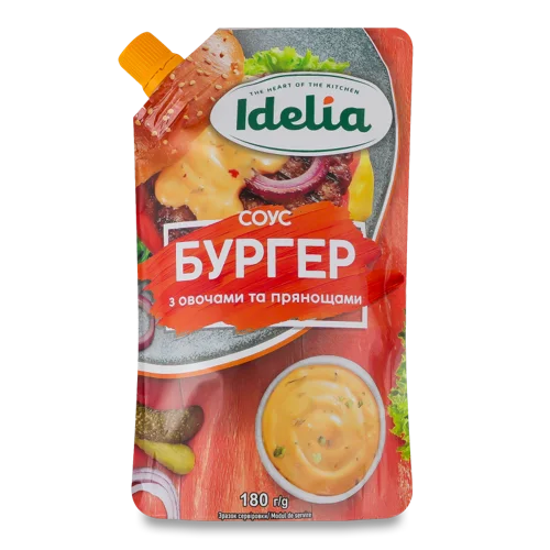 Соус Овочевий з Прянощами Бургер Idelia, д/п, 180г