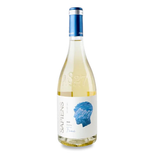 Вино Біле Сухе Blanc Fume Sapiens Purcari 0.75л 12.5% натуральна оболонка