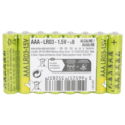 Батарейки Auchan Basic AАA 8шт