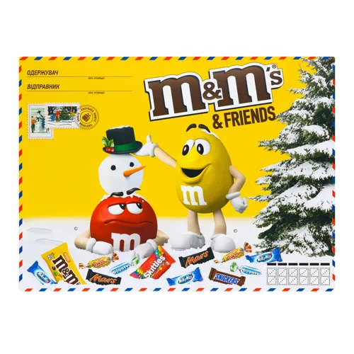 Набір кондитерський Середня бандероль M&M's&Friends к/у 228г