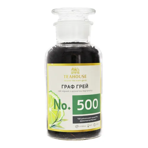 Чай чорний з ароматом бергамоту Граф Грей №500 Teahouse с/б 140г