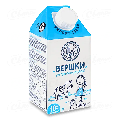 Вершки Одеський консервний завод дитячого харчування ультрапастеризовані 10% 500г