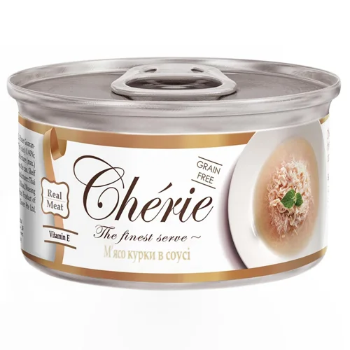 Корм вологий Cherie з куркою для котів 80г