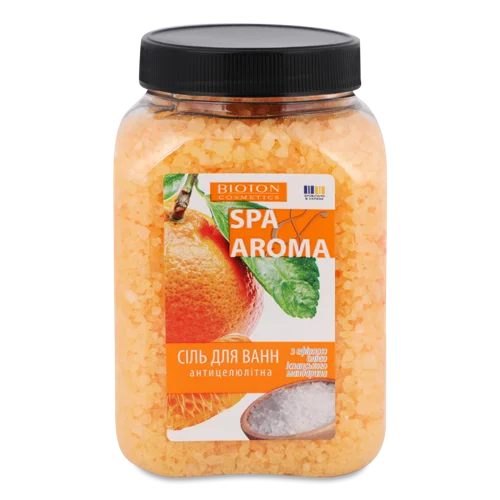 Сіль для Ванн Антицелюлітна з Ефірною Олією Іспанського Мандарина SPA Aroma Bioton Cosmetics 750г