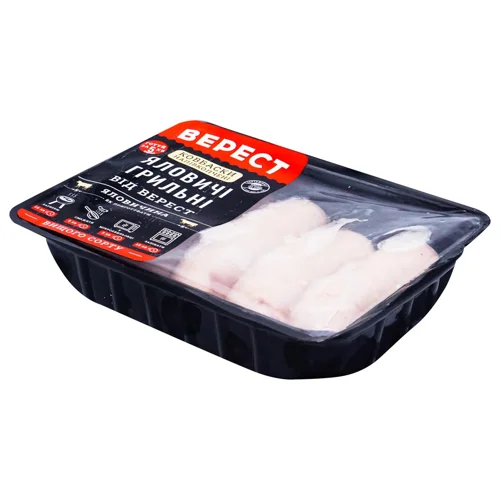 Ковбаски Верест Яловичі Грильні напівкопчені вищого сорту вагові