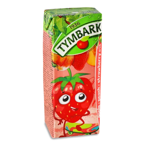 Напій Фруктовий Яблуко-Персик-Полуниця В/ґ, Т/п 200мл